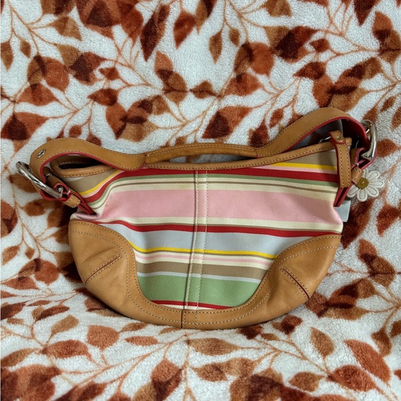 Coach Multicolor Striped Hobo Bag - Picture 1 of 4